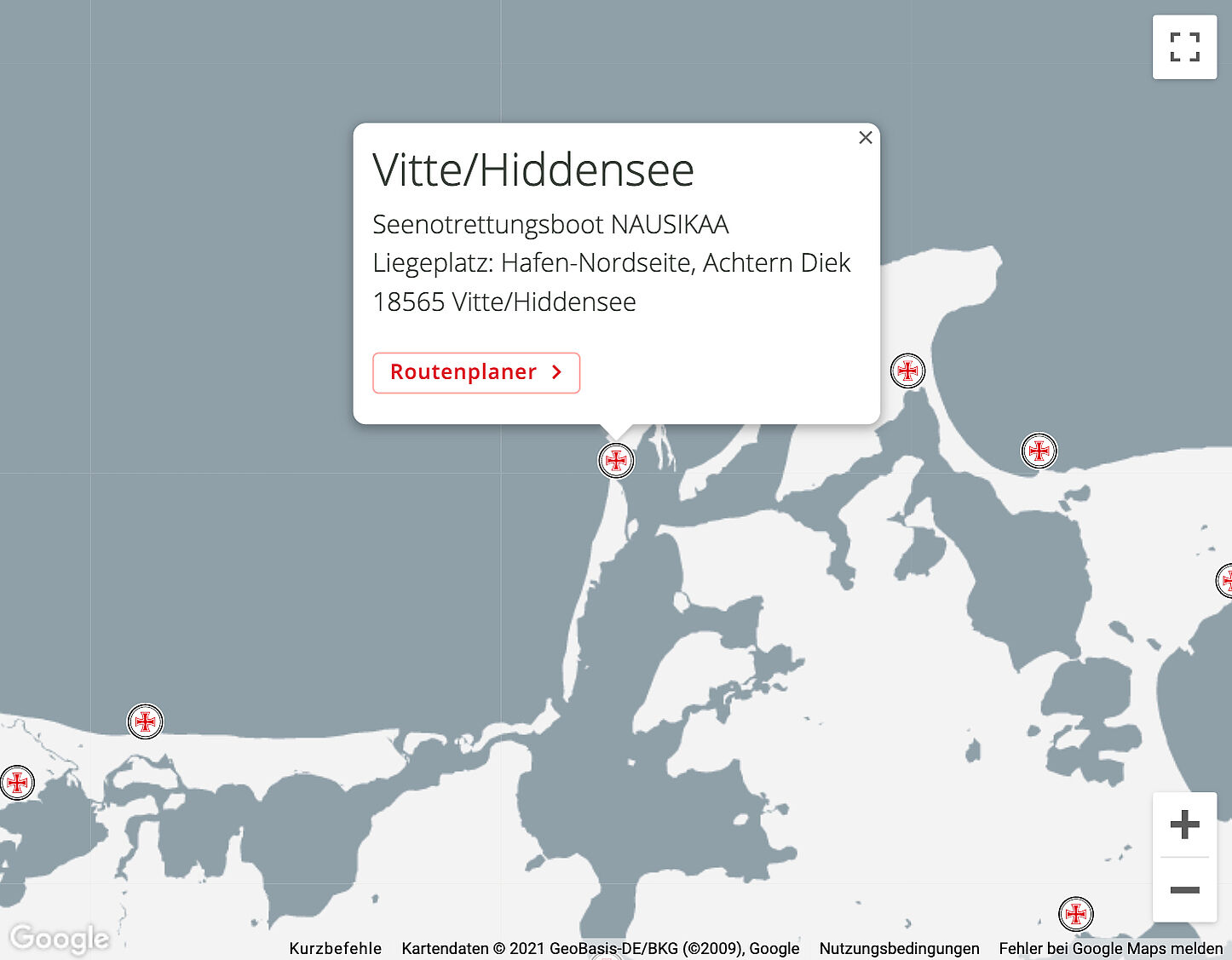 Google Maps Vitte/Hiddensee